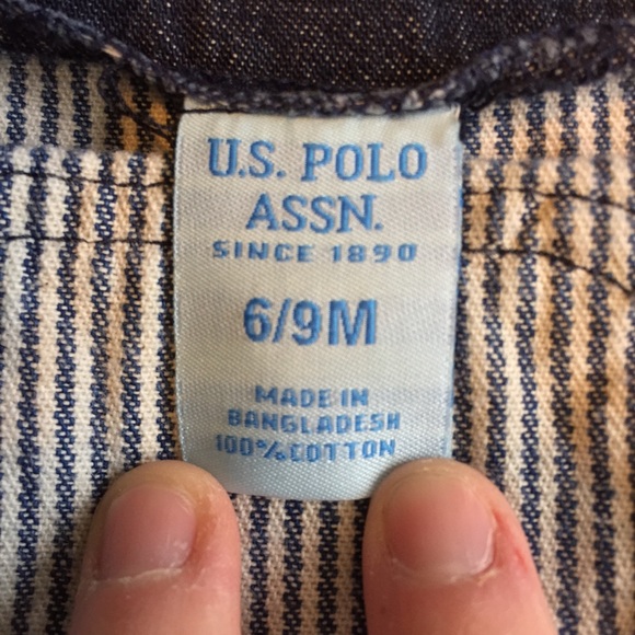 U.S. Polo Assn pinstriped Overalls - Picture 6 of 10